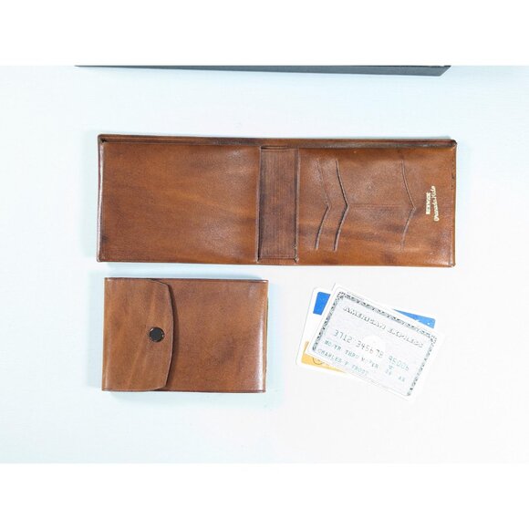 New Old Stock RENWICK brown leather bifold wallet, Granada Hide leather wallet - Picture 3 of 14